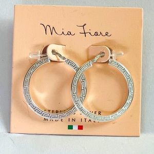 Italian Made Sterling Silver Hoops